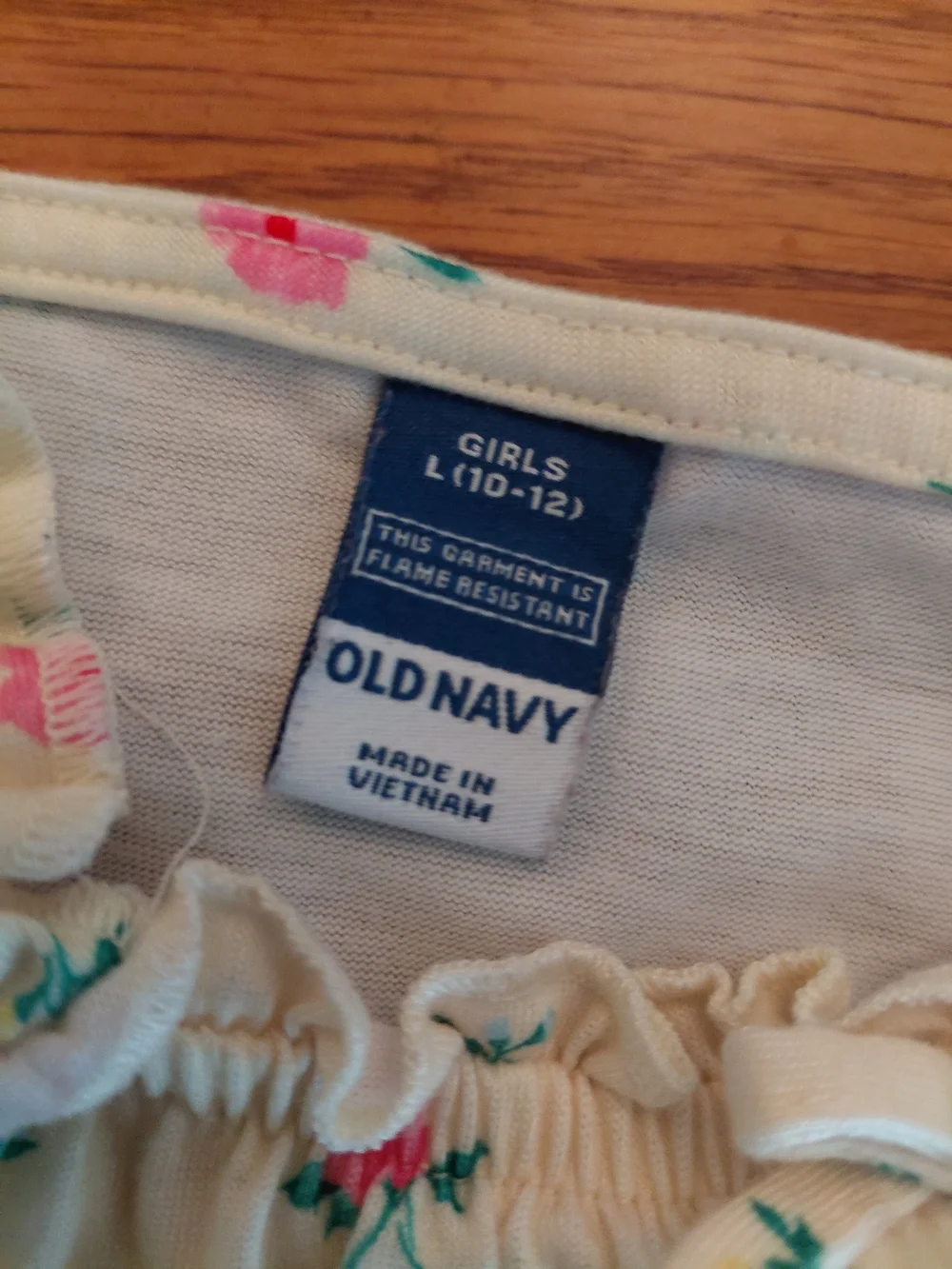 Old Navy Light Blue Girls' Floral Nightgown with Pink Roses